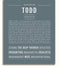 Todd Personalized Name Meaning Art Prints – Name Stories