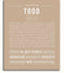 Todd | Name Art Print – Name Stories