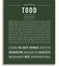 Todd Personalized Name Meaning Art Prints – Name Stories