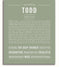 Todd Personalized Name Meaning Art Prints – Name Stories