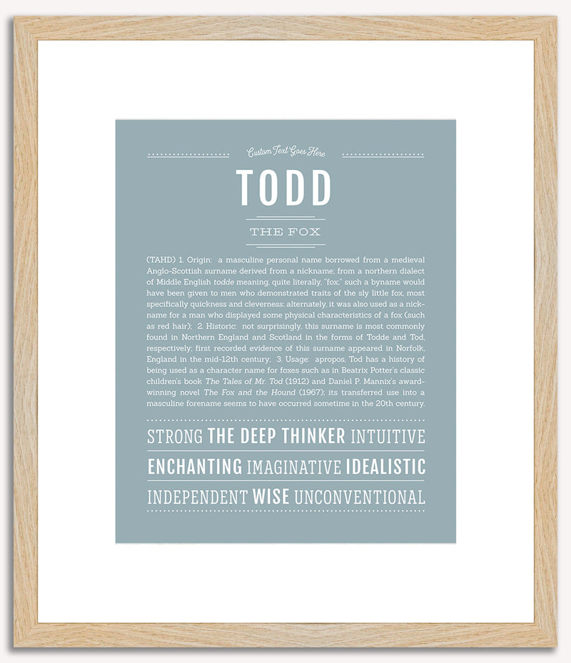 Todd | Name Art Print