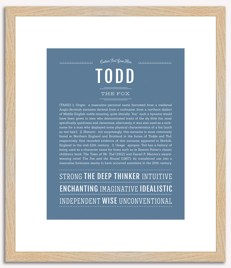 Todd | Name Art Print