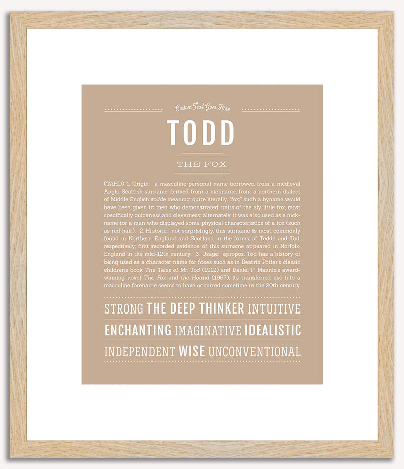 Todd | Name Art Print