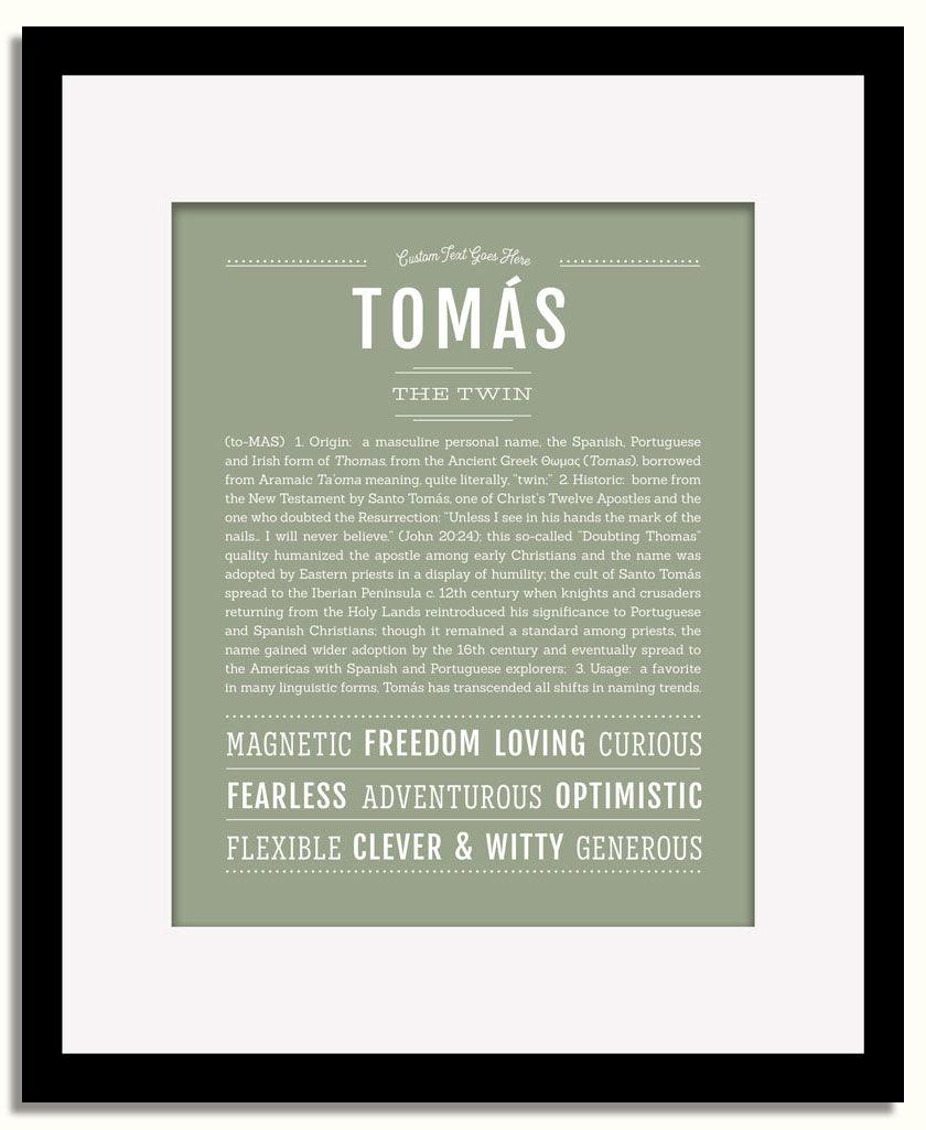 Frame Options | Sage | Black Frame, Matted