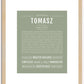 Tomasz | Name Art Print