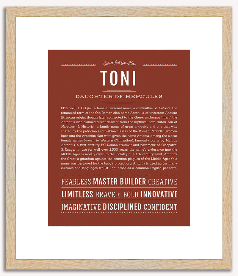 Toni | Name Art Print