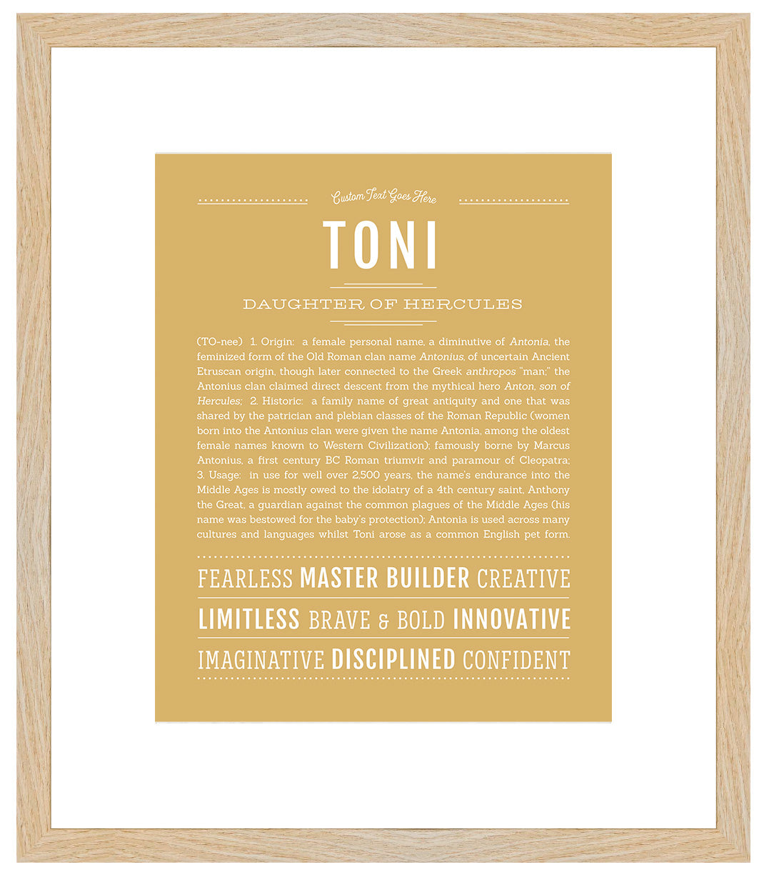 Toni | Name Art Print