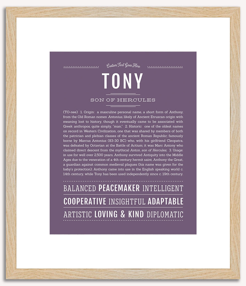 Tony | Name Art Print