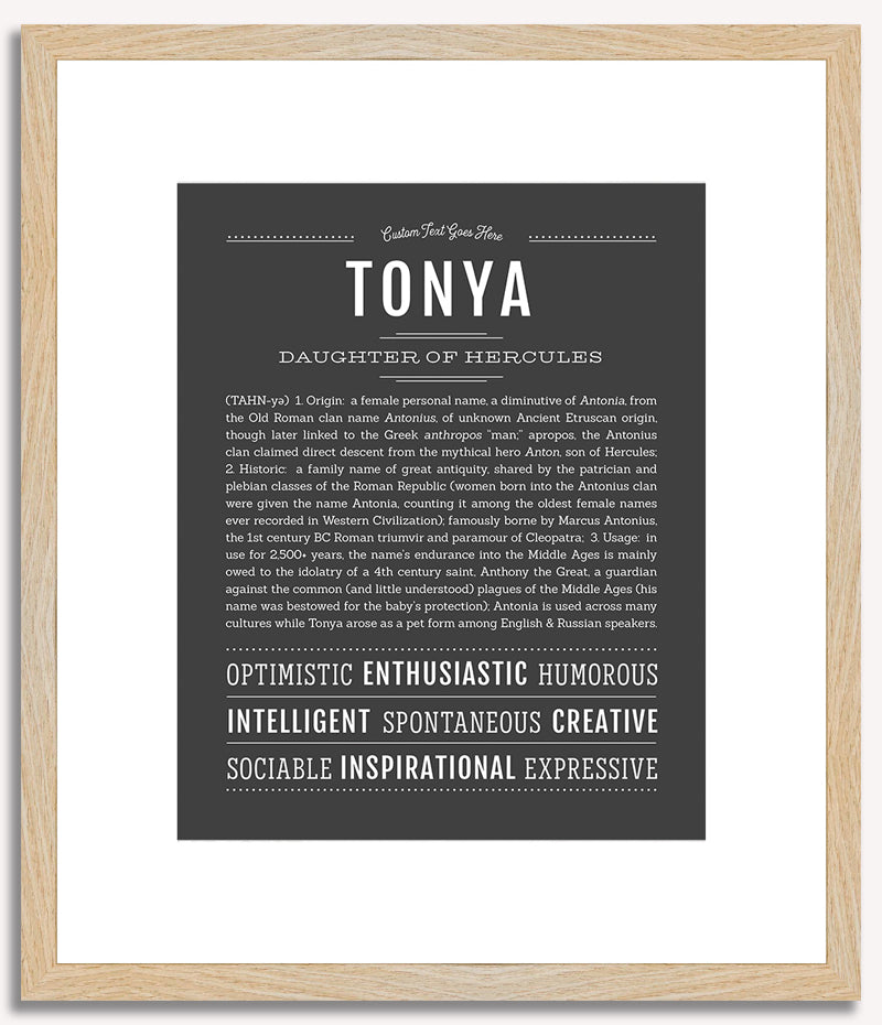 Tonya | Name Art Print