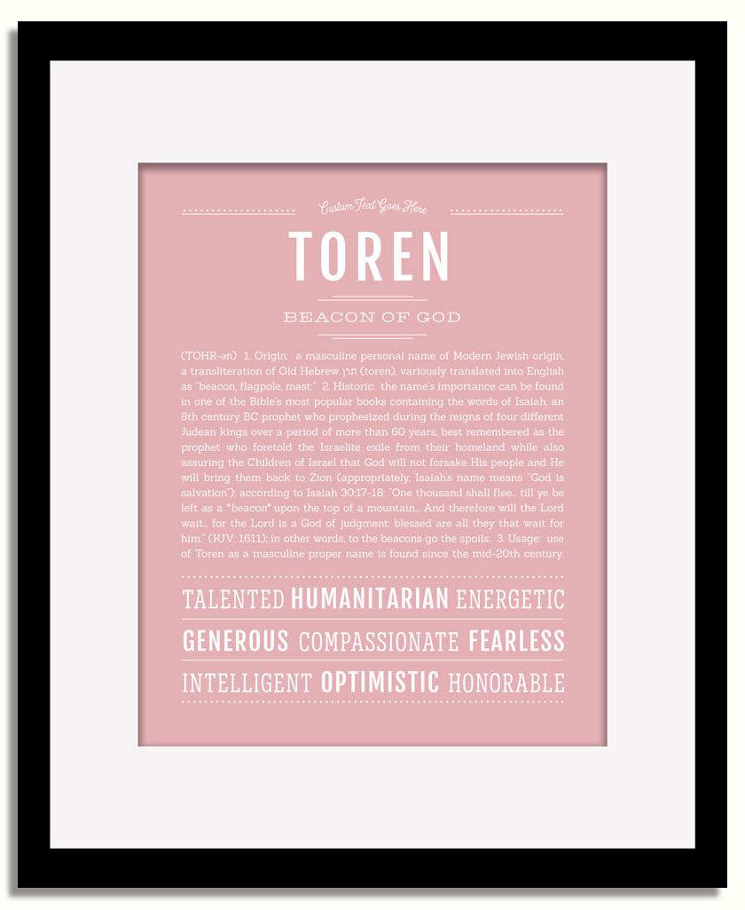 Frame Options | Dusty Rose | Black Frame, Matted