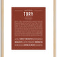 Tory (female) | Name Art Print