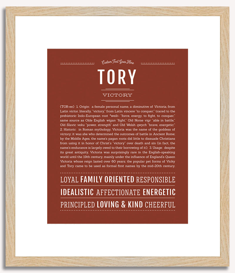 Tory (female) | Name Art Print