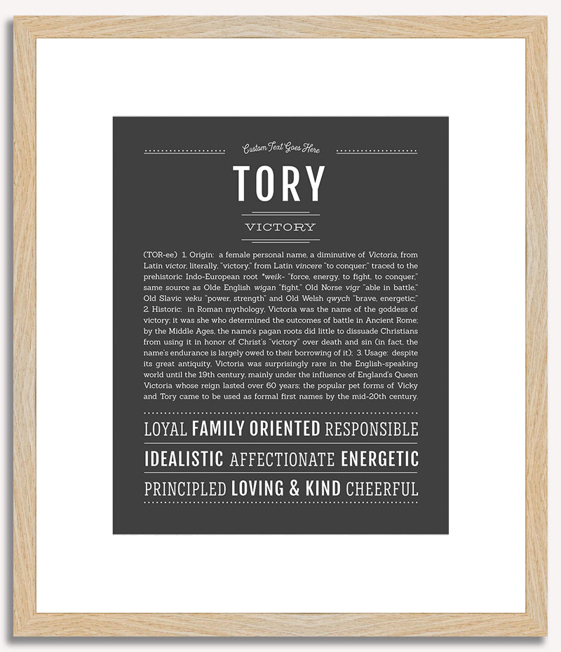 Tory (female) | Name Art Print