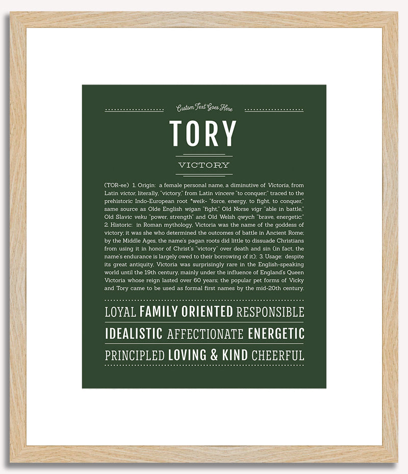 Tory (male) | Name Art Print