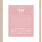 Tory (female) | Name Art Print