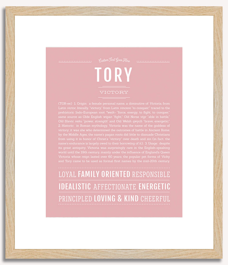 Tory (female) | Name Art Print