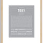 Tory (female) | Name Art Print