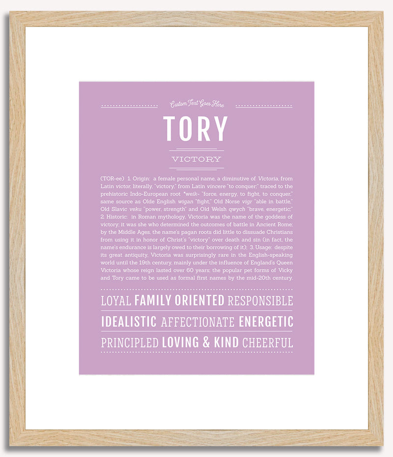 Tory (female) | Name Art Print