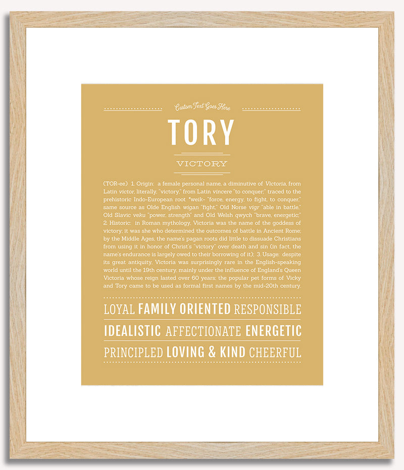 Tory (female) | Name Art Print