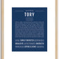 Tory (female) | Name Art Print