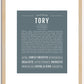 Tory (female) | Name Art Print