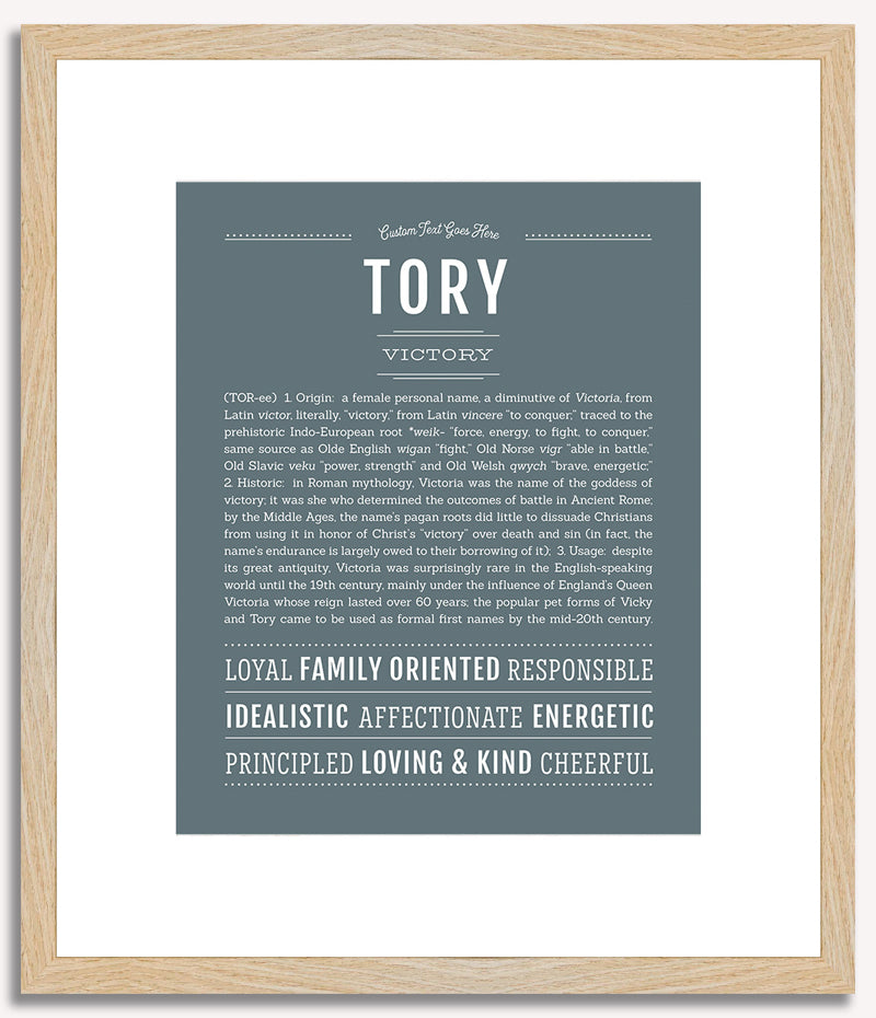 Tory (female) | Name Art Print