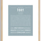 Tory (female) | Name Art Print