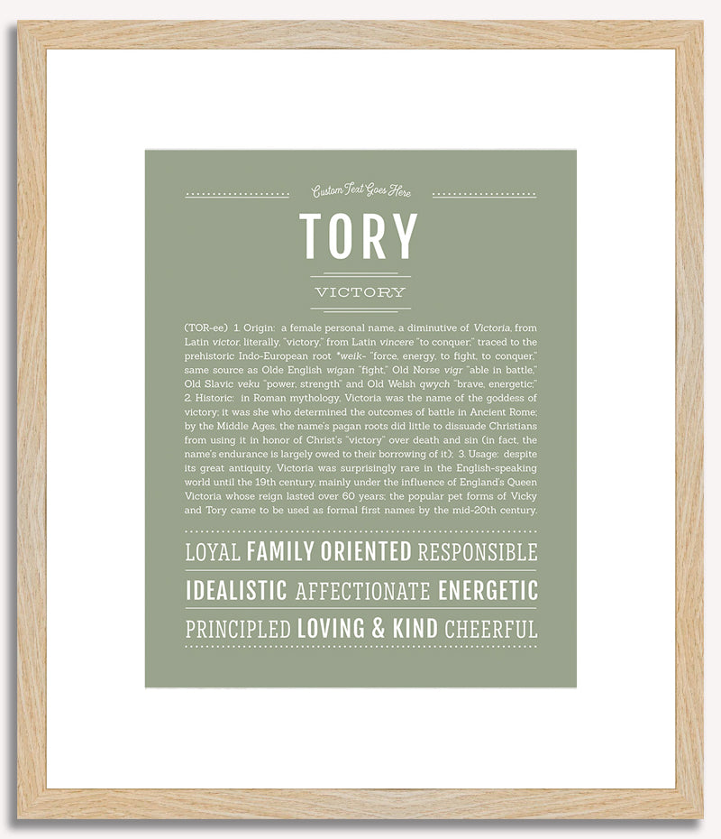 Tory (female) | Name Art Print