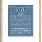 Tory (female) | Name Art Print