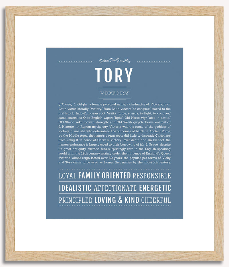 Tory (female) | Name Art Print