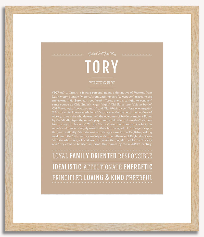 Tory (female) | Name Art Print