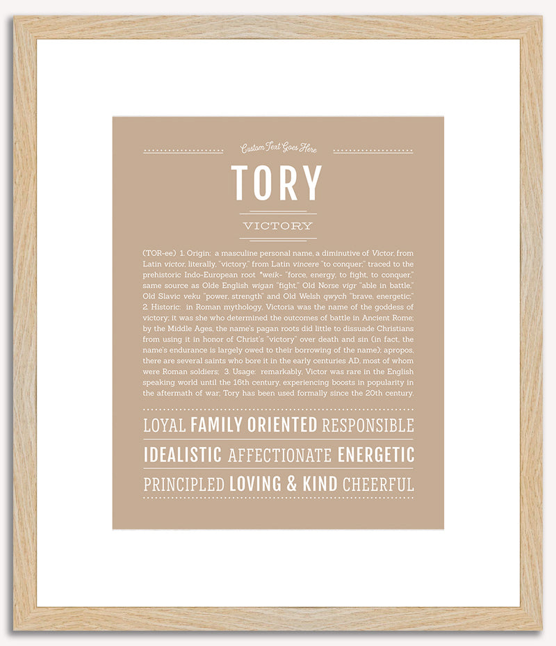 Tory (male) | Name Art Print