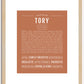 Tory (female) | Name Art Print