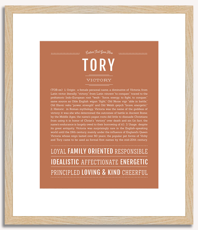 Tory (female) | Name Art Print