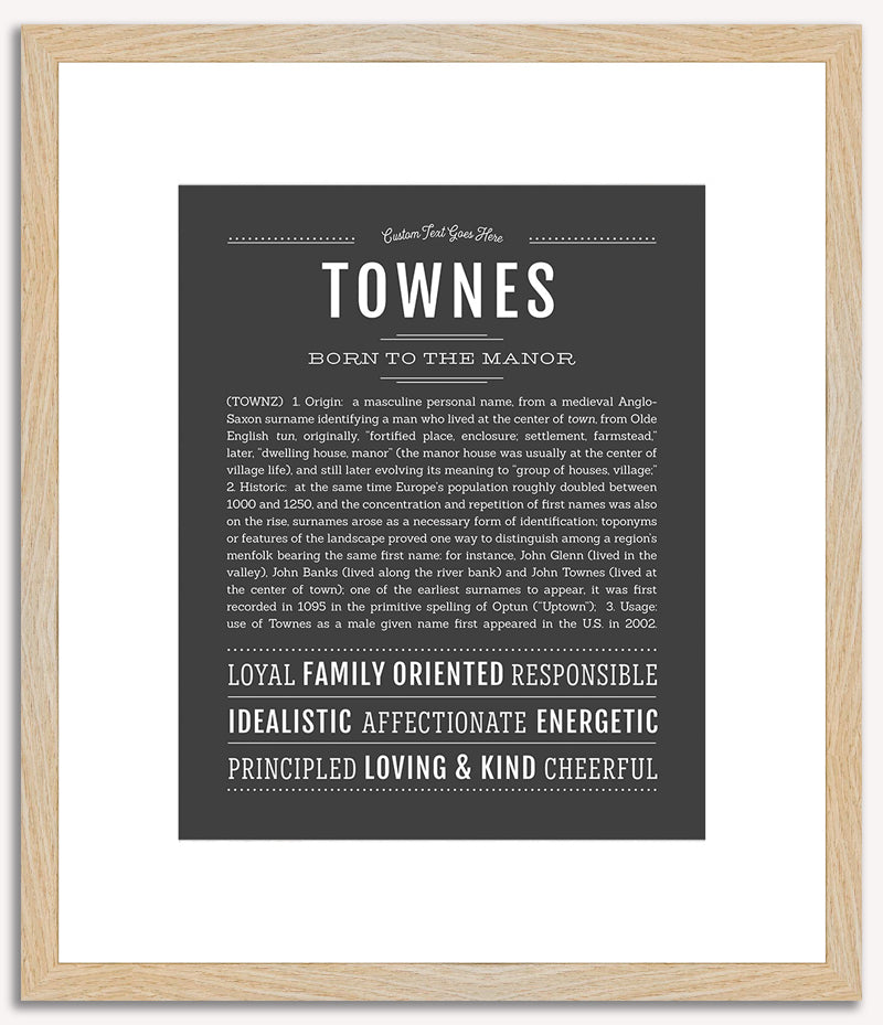 Townes | Name Art Print