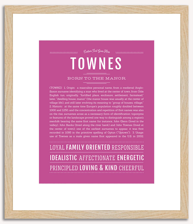 Townes | Name Art Print