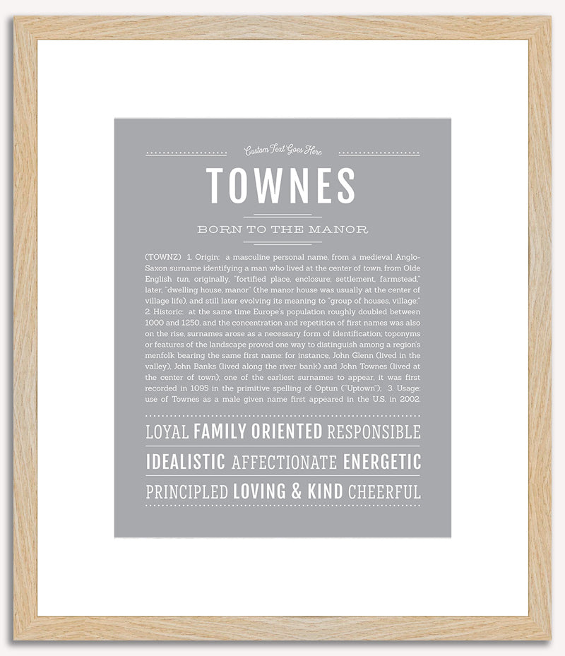 Townes | Name Art Print