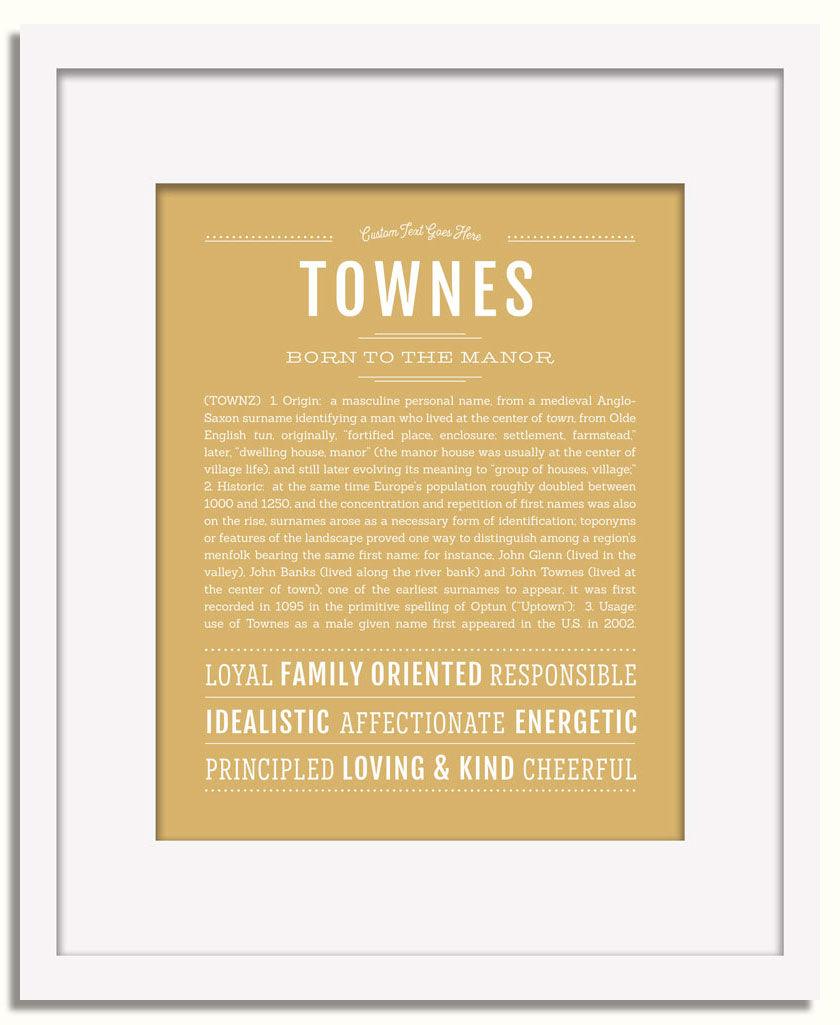 Frame Options | Matte Gold | White Frame, Matted