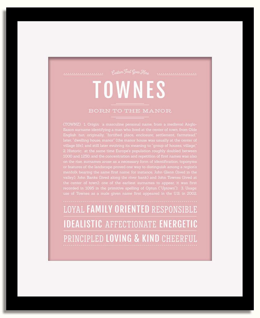 Frame Options | Dusty Rose | Black Frame, Matted