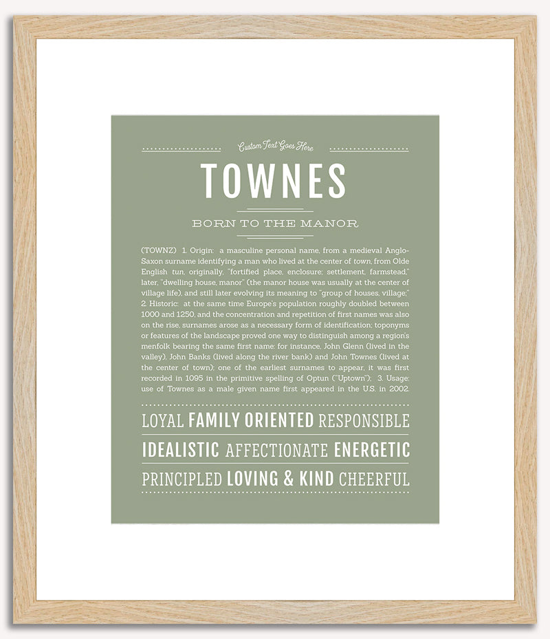 Townes | Name Art Print