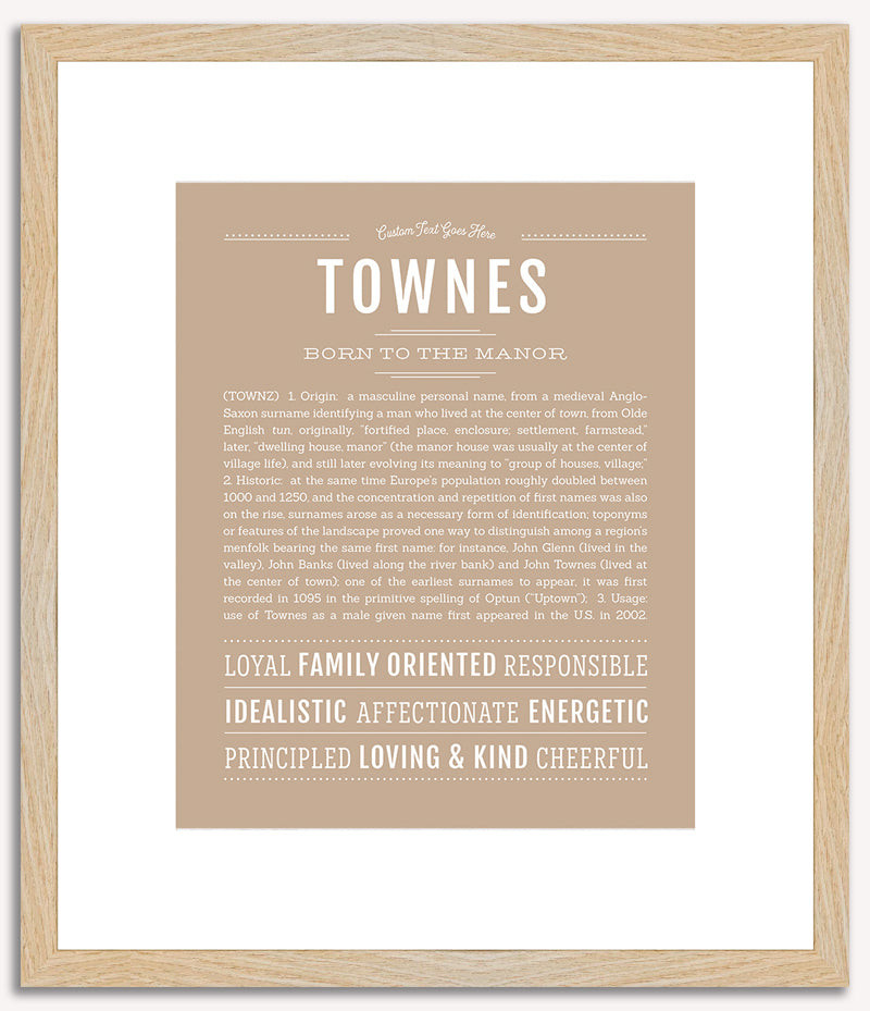 Townes | Name Art Print