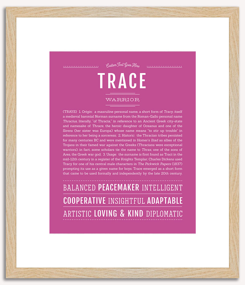 Trace | Name Art Print