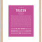 Tracen | Name Art Print