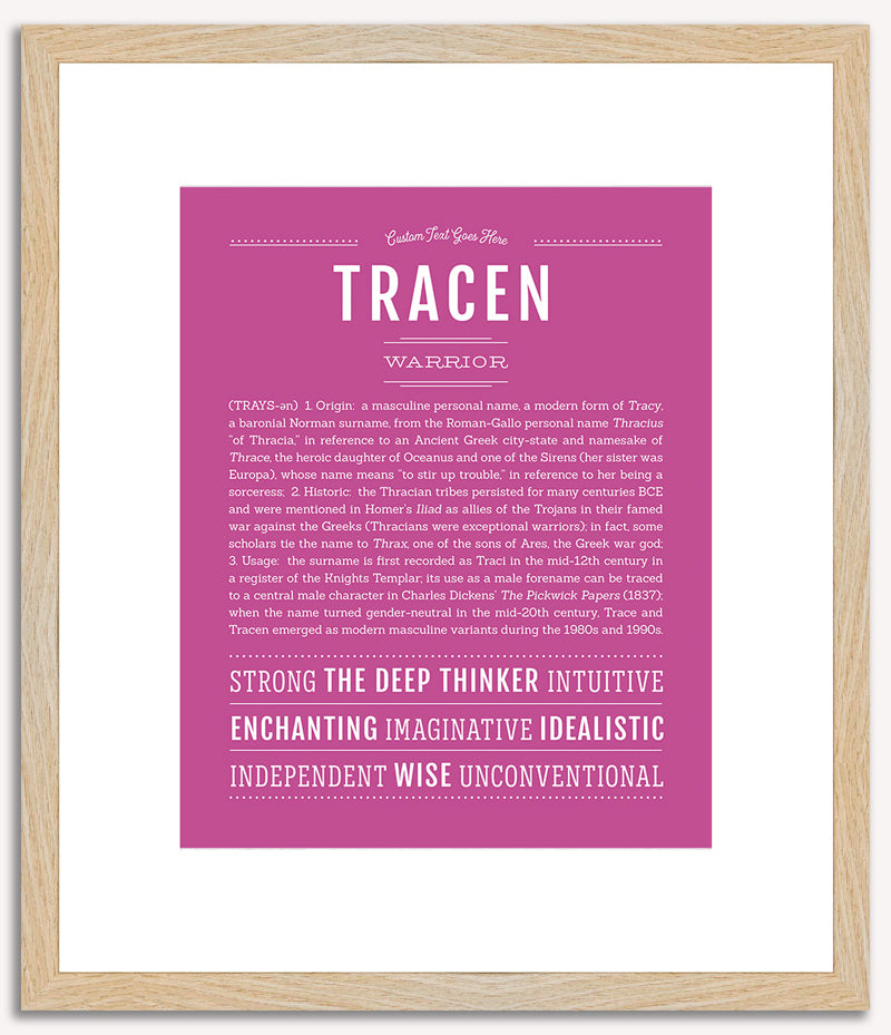 Tracen | Name Art Print