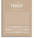 Tracey | Name Art Print – Name Stories