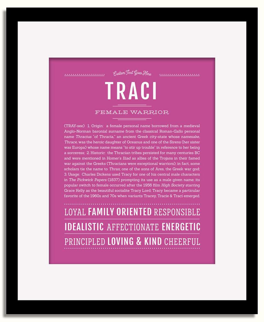 Frame Options | Dark Pink | Black Frame, Matted