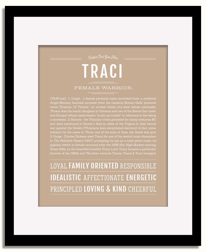 Frame Options | Tan | Black Frame, Matted