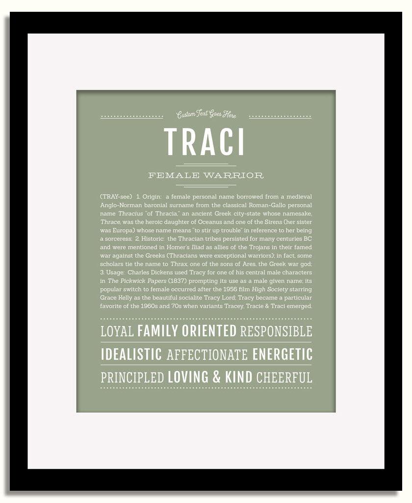 Frame Options | Sage | Black Frame, Matted