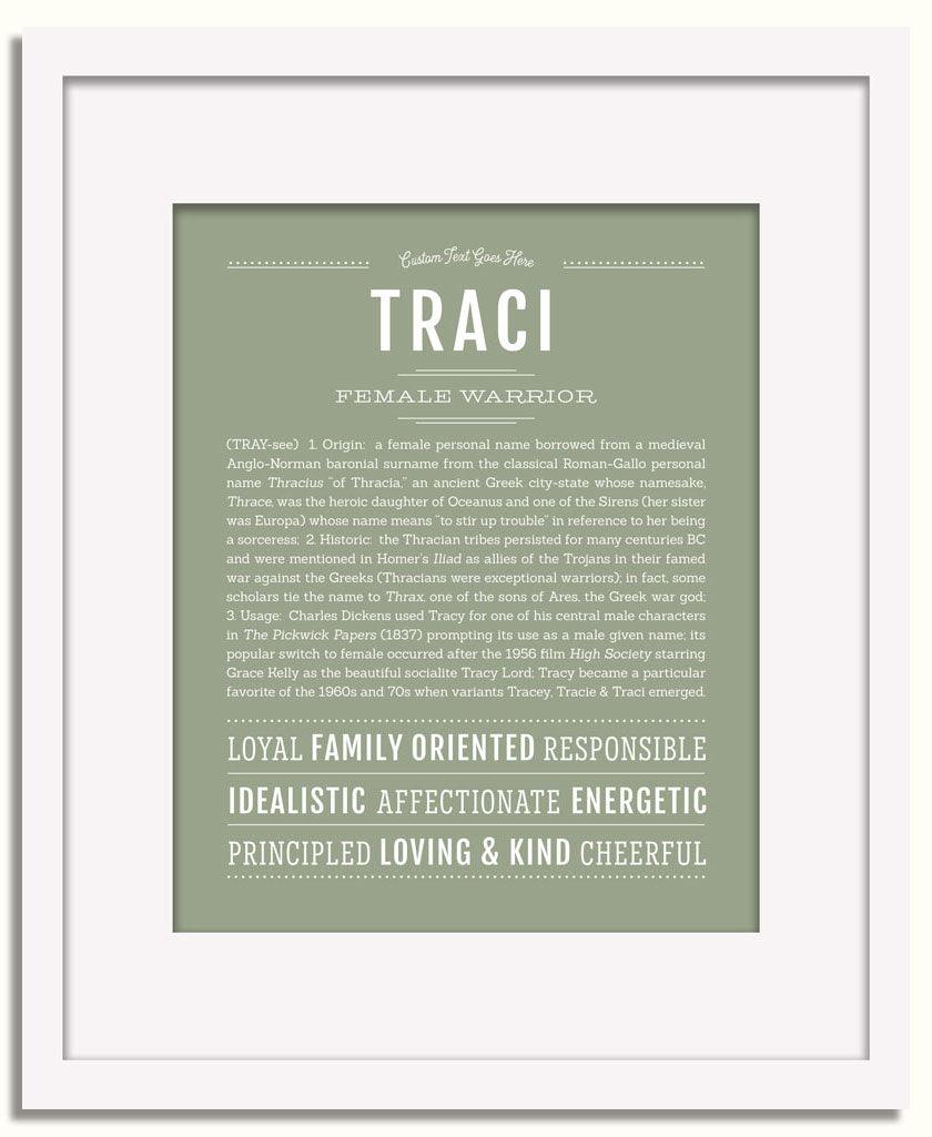 Frame Options | Sage | White Frame, Matted