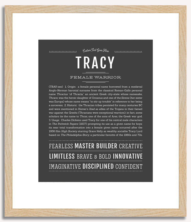 Tracy (male) | Name Art Print